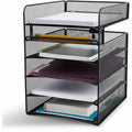Safco Onyx Horizontal Hanging Desktop Storage, Black, SAF3240BL