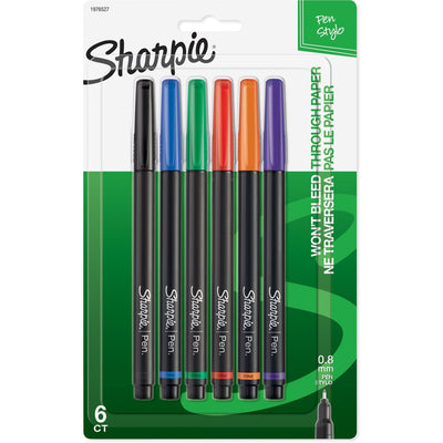 Newell Sharpie Fine Point Pens, 6 / Pack, SAN1976527