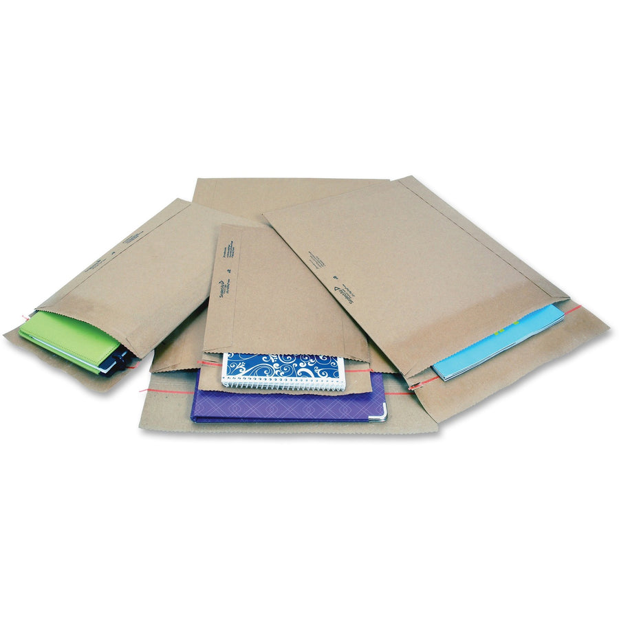 Jiffy Mailer Jiffy Rigi Bag Mailers, Natural Kraft, Fiberboard, Recyclable, 200 / Carton, SEL89273