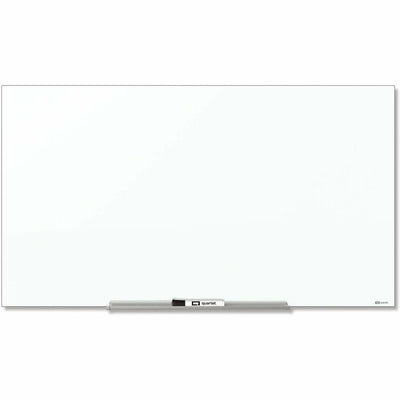 ACCO Quartet InvisaMount Magnetic Glass Dry-Erase Board, QRTG7442IMW