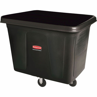 Rubbermaid Commercial 300-lb Capacity Cube Truck, Black, 44.91 gal, RCP460800BK