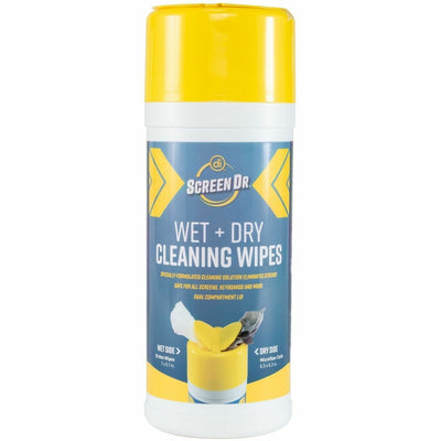 Allsop Digital Innovations ScreenDr Wet/Dry Streak-Free Wipes, 70-pack, Blue, ASP40308