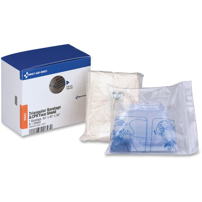 First Aid Only Triangular Bandage/CPR Face Shield, Blue, FAO90643