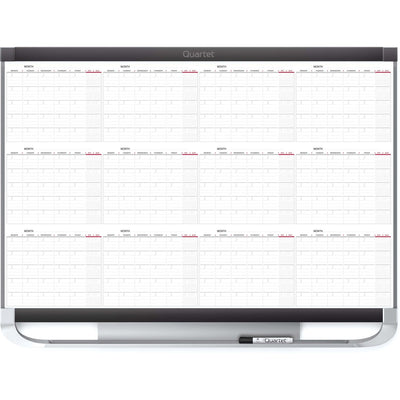 ACCO Quartet Prestige 2 Magnetic Calendar Board, Graphite, QRT12MCP23P2
