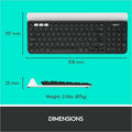 Logitech K780 Multi-Device Wireless Keyboard, White, LOG920008149