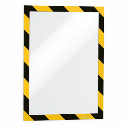 Durable Office DURAFRAME Twin-Color Border Self-Adhesive Document Frame - 2/Pack, Yellow, DBL4770130