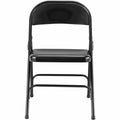 Lorell Folding Chairs, Black, 4 / Carton, LLR62527