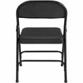 Lorell Folding Chairs, Black, 4 / Carton, LLR62527