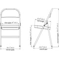 Lorell Folding Chairs, Black, 4 / Carton, LLR62527