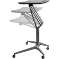 Lorell Gas Lift Height-Adjustable Mobile Desk, LLR84838