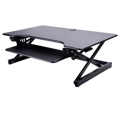 Lorell Deluxe Adjustable Desk Riser, Black, LLR99759