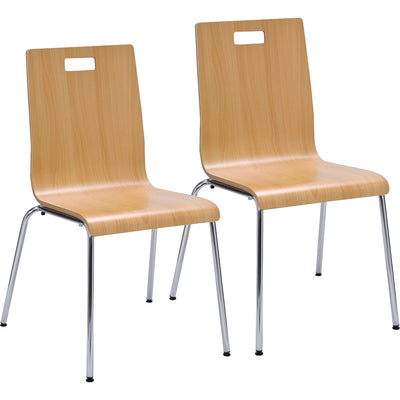 Lorell Bentwood Cafe Chairs, Natural, 2 / Carton, LLR99864
