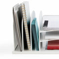 Safco Onyx 3 Tray/3 Upright Section Desk Organizer, White, SAF3254WH