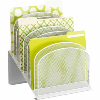 Safco Onyx Wire Mesh Desktop Organizer, White, SAF3258WH