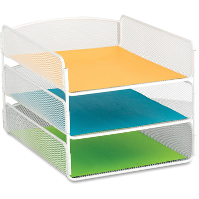 Safco Onyx Letter Tray, White, 1 Box, SAF3271WH