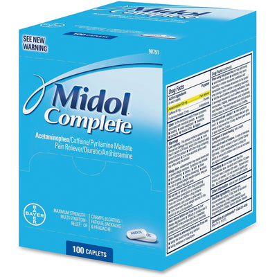 Acme United Midol Complete Pain Reliever Caplets, 100 / Box — view 1