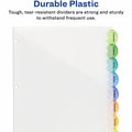 Avery Insertable Style Edge Plastic Dividers with Pockets, 8-tab, Translucent, 8 / Set, AVE11293