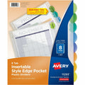 Avery Insertable Style Edge Plastic Dividers with Pockets, 8-tab, Translucent, 8 / Set, AVE11293