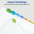 Avery Insertable Style Edge Plastic Dividers with Pockets, 8-tab, Translucent, 8 / Set, AVE11293