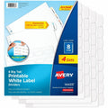 Avery Big Tab Printable Label Dividers, Easy Peel Labels, 8 Tabs, White, 4 Set, AVE14433