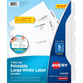 Avery Big Tab Printable Large White Label Dividers, 4 / Pack, AVE14438