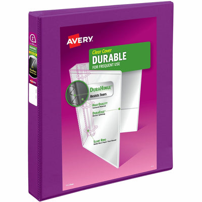 Avery Durable View Binders with Slant Rings, Purple, 8 1/2" Width x 11" Length, AVE17294