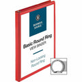 Business Source Round Ring Binder, Red, BSN09965