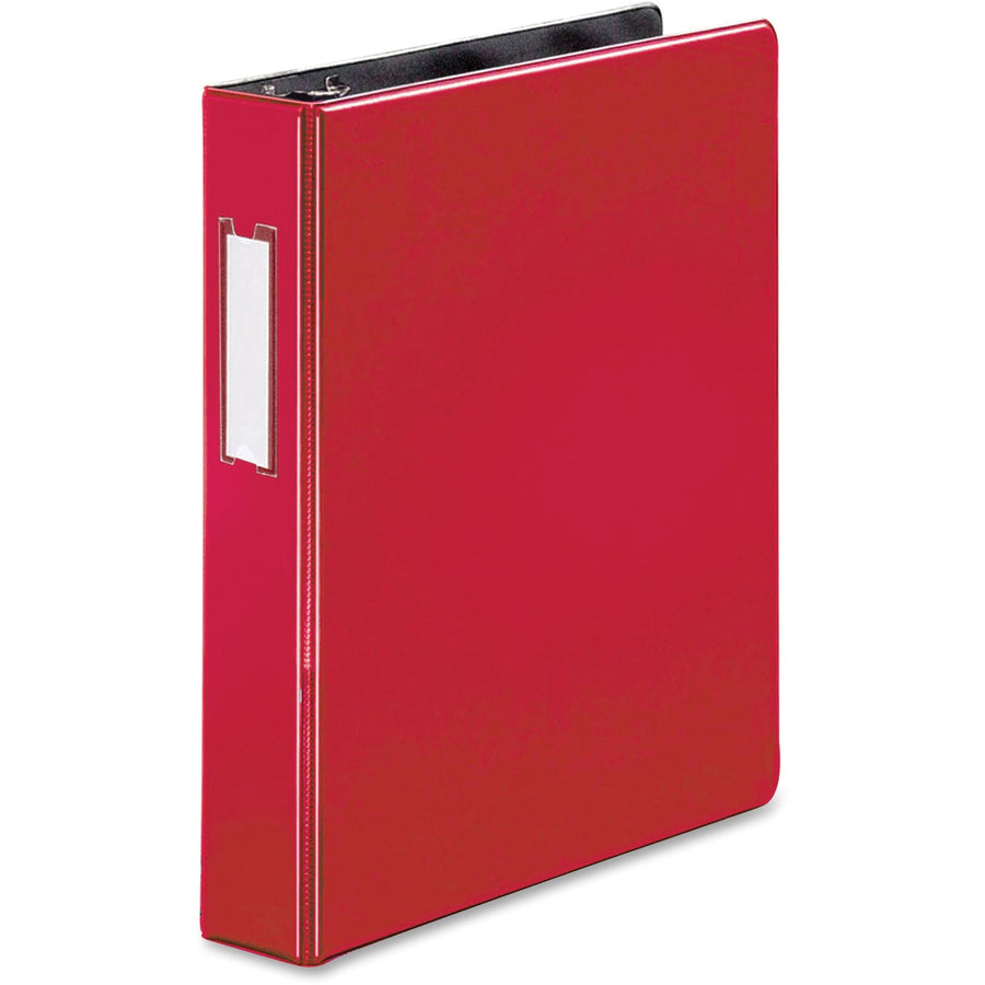 Business Source 1.5" D-Ring Binder, Red, 12EA/CT — view 1