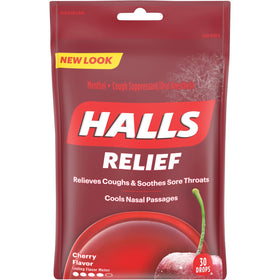 Mondelez HALLS Halls Cherry Cough Drops, 1 Box, CDB62182