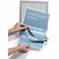 Durable Office Duraframe Magnetic Self-adhesive Frame, Silver, 2 / Pack, DBL476823