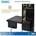 First Base DAC Stax MP-213 Height-Adjustable Monitor/Laptop Stand with 2-USB Ports, Black, DTA02159