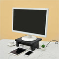 First Base DAC Stax MP-213 Height-Adjustable Monitor/Laptop Stand with 2-USB Ports, Black, DTA02159