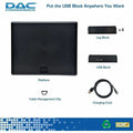 First Base DAC Stax MP-213 Height-Adjustable Monitor/Laptop Stand with 2-USB Ports, Black, DTA02159