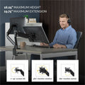 Fellowes Platinum Mounting Arm for Monitor - Black, FEL8042501