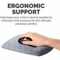 Fellowes PlushTouch Microban Mouse Pad Wrist Rest, White, 1, FEL9549701