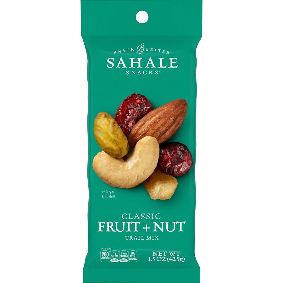 Sahale Snacks Fruit/Nut Trail Snack Mix, Gluten-free, 18 / Carton, SMU00330