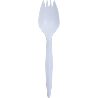 Genuine Joe Medium-Weight Spork, White, 1 Carton, GJO20004