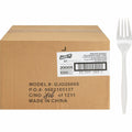 Genuine Joe Individually Wrapped Fork, White, 1 Carton, GJO20005