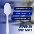 Genuine Joe Individually Wrapped Spoon, White, 1 Carton, GJO20007