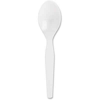 Genuine Joe Heavyweight Disposable Spoons, White, 1 Carton, GJO30402