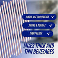 Genuine Joe Jumbo Striped Straws, White, 500 / Box, GJO58944