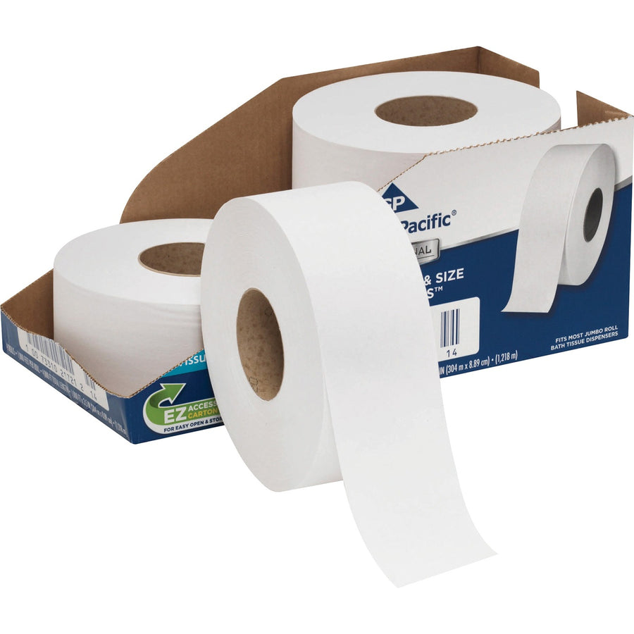 Georgia-Pacific Professional Series Jumbo Jr. Toilet Paper, White, Sewer-safe, 4 / Carton, GPC2172114