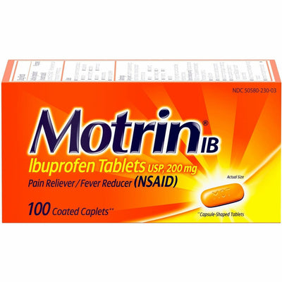 Johnson & Johnson Consumer . Motrin IB Ibuprofen Tablets, 100 / Box, JOJ048101