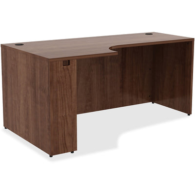 Lorell Essentials Series Left Corner Credenza, Brown, LLR34394