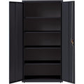 Lorell Fortress Series Storage Cabinet, Black, LLR34410