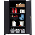 Lorell Fortress Series Storage Cabinet, Black, LLR34410