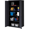 Lorell Fortress Series Storage Cabinet, Black, LLR34410