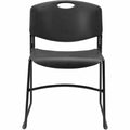 Lorell Heavy-duty Standard-height Stack Chairs, Black, 4 / Carton, LLR62528