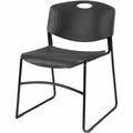 Lorell Heavy-duty Standard-height Stack Chairs, Black, 4 / Carton, LLR62528