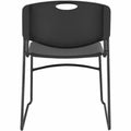 Lorell Heavy-duty Standard-height Stack Chairs, Black, 4 / Carton, LLR62528
